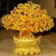 Yellow Feng Shui Crystals Gem Stones Fortune Tree Money Tree Wealth Blessing Home Decorations