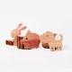 ZHILING 12 Pcs Wooden Ornament Chinese Zodiac Color Of Red Cliff Cypress Home Hanging Decorations