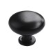 Zinc Alloy Black Solid Round Handle Furniture Handle Cabinet Drawer Wardrobe Pull Single Hole Simple Handle