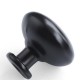 Zinc Alloy Black Solid Round Handle Furniture Handle Cabinet Drawer Wardrobe Pull Single Hole Simple Handle
