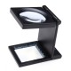 10X Zinc Alloy Black Metal Folding Mini Magnifier with Scale Pouch 10X Zinc Alloy Black Metal Folding Mini Magnifier with Scale Pouch