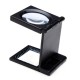 10X Zinc Alloy Black Metal Folding Mini Magnifier with Scale Pouch 10X Zinc Alloy Black Metal Folding Mini Magnifier with Scale Pouch