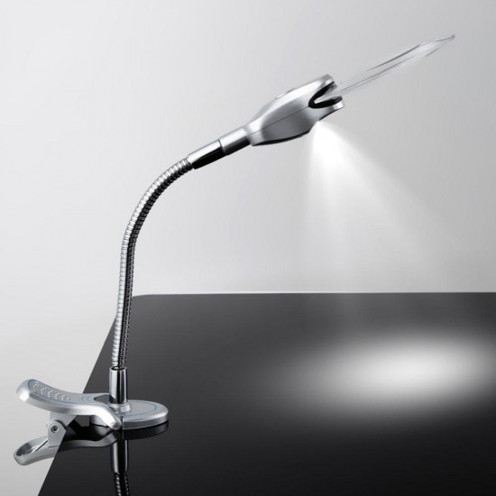 2x 6x 107mm LED Illuminating Magnifier Metal Hose Magnifying Glass Desk Table Reading Lamp Light with Clamp 2x 6x 107mm LED Illuminating Magnifier Metal Hose Magnifying Glass Desk Table Reading Lamp Light with Clamp