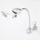 2x 6x 107mm LED Illuminating Magnifier Metal Hose Magnifying Glass Desk Table Reading Lamp Light with Clamp