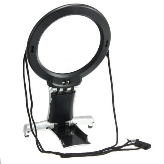 3-6X 100mm Neck Hung Hard Resin Lens LED Light Magnifier Magnifying Glass Loupe