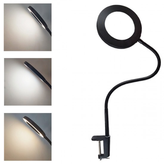 5X Illuminated Magnifier USB 3 Colors LED For Table Lamp/Skincare Beauty Tool
