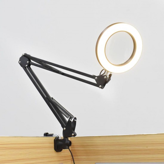 5X Illuminated Magnifier USB 3 Colors LED Magnifying Glass for Soldering Iron Repair/Table Lamp/Skincare Beauty Tool 5X Illuminated Magnifier USB 3 Colors LED Magnifying Glass for Soldering Iron Repair/Table Lamp/Skincare Beauty Tool