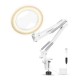 5X Magnifying Lamp Metal Swing Arm 3 Color Modes LED Magnifier Light Glass Lens