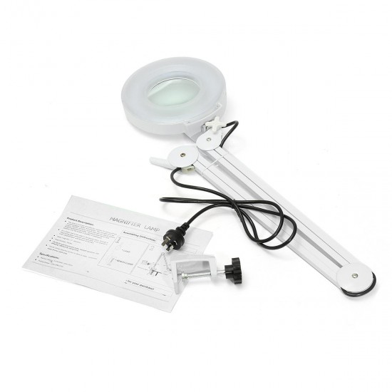 5X127mm Magnifying Lamp LED 5 Inch SMD Diopter Magnifier Desk Table Light White 5X127mm Magnifying Lamp LED 5 Inch SMD Diopter Magnifier Desk Table Light White