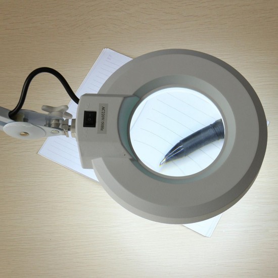 5X127mm Magnifying Lamp LED 5 Inch SMD Diopter Magnifier Desk Table Light White