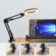 Flexible Desk Large 33cm+33cm 5X USB LED Magnifying Glass 3 Colors Illuminated Magnifier Lamp Loupe