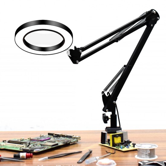 Flexible Desk Large 33cm+33cm 5X USB LED Magnifying Glass 3 Colors Illuminated Magnifier Lamp Loupe Flexible Desk Large 33cm+33cm 5X USB LED Magnifying Glass 3 Colors Illuminated Magnifier Lamp Loupe