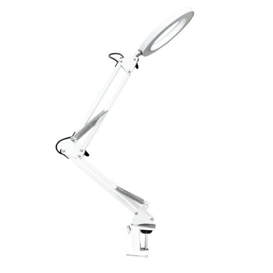 Lighting LED 5X 740mm Magnifying Glass Desk Lamp with Clamp Hands USB-powered LED Lamp Magnifier with 3 Modes Dimmable