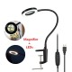 USB Magnifying Glass 3X Bench Vise Table Clamp Magnifier 42 SMD LED Lights Flexible Desk Lamp
