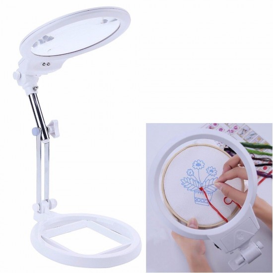 Desktop Illuminated Magnifier Lamp Light For Soldering Welding Hobby Nail Artist Readin With LED Desk Foldable Glasses Magnifier Desktop Illuminated Magnifier Lamp Light For Soldering Welding Hobby Nail Artist Readin With LED Desk Foldable Glasses Magnifier