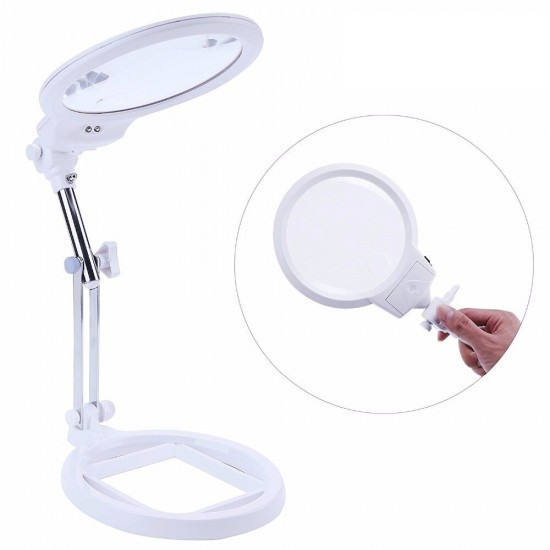 Desktop Illuminated Magnifier Lamp Light For Soldering Welding Hobby Nail Artist Readin With LED Desk Foldable Glasses Magnifier Desktop Illuminated Magnifier Lamp Light For Soldering Welding Hobby Nail Artist Readin With LED Desk Foldable Glasses Magnifier