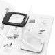 Foldable 3X Magnifier HD Lens 9LED Compact Desktop Lamp Loupe Multifunction Magnifying Glass for Reading Writing Vision Aid Tool Foldable 3X Magnifier HD Lens 9LED Compact Desktop Lamp Loupe Multifunction Magnifying Glass for Reading Writing Vision Aid Tool