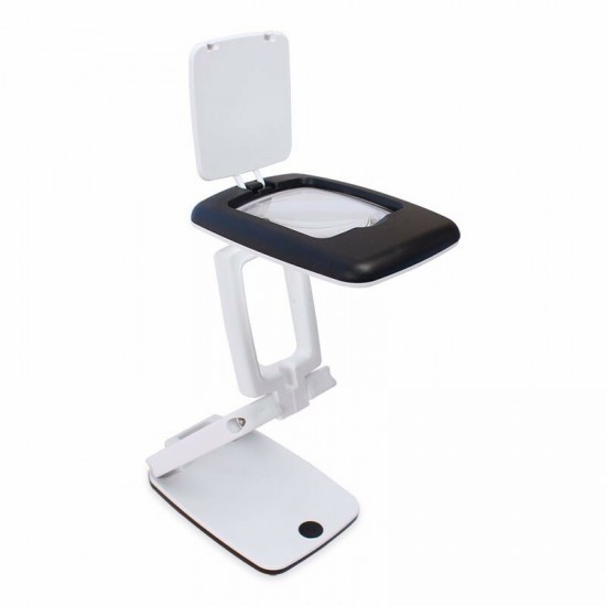 Foldable 3X Magnifier HD Lens 9LED Compact Desktop Lamp Loupe Multifunction Magnifying Glass for Reading Writing Vision Aid Tool Foldable 3X Magnifier HD Lens 9LED Compact Desktop Lamp Loupe Multifunction Magnifying Glass for Reading Writing Vision Aid Tool