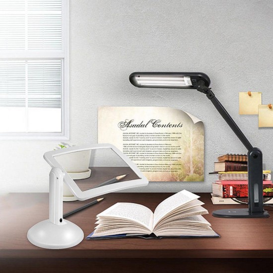 Handsfree 3X Reading Full-page Magnifier 2LED Magnifying Loupe Handsfree 3X Reading Full-page Magnifier 2LED Magnifying Loupe