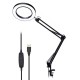 Lighting LED 5X 500mm Magnifying Glass Desk Lamp with Clamp Hands USB-powered LED Lamp Magnifier with 3 Modes Dimmable Lighting LED 5X 500mm Magnifying Glass Desk Lamp with Clamp Hands USB-powered LED Lamp Magnifier with 3 Modes Dimmable