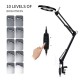 Lighting LED 5X 500mm Magnifying Glass Desk Lamp with Clamp Hands USB-powered LED Lamp Magnifier with 3 Modes Dimmable