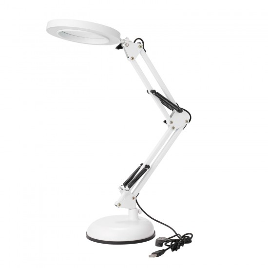 Magnifier Lamp Desktop LED Magnifier Lamp Nail Salon 5X Magnifying Lamp Eyeliner Manicure Tattoo Beauty Light Tattoo Accessories