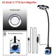 3X 3 Colors Illuminated Magnifier Strong Magnetic Base Flexible LED Magnifying Glass Lamp for Reading Welding Work