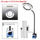 5X 3 Colors Illuminated Magnifier Strong Magnetic Base Flexible LED Magnifying Glass Lamp for Reading Welding Work 5X 3 Colors Illuminated Magnifier Strong Magnetic Base Flexible LED Magnifying Glass Lamp for Reading Welding Work
