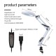 Professional 5X Magnifying Glass Desk Lamp Magnifier LED Light Foldable Reading Lamp Magnifier USB Power Supply Magnifier