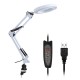 Professional 5X Magnifying Glass Desk Lamp Magnifier LED Light Foldable Reading Lamp Magnifier USB Power Supply Magnifier