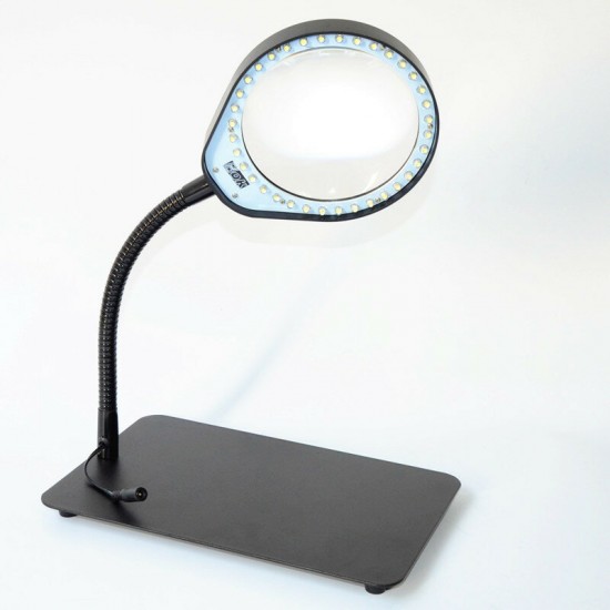 PD-032C 10X USB Magnifier Lamp 48 LEDs with Metal Base Magnifying Glass For Electrics Metal And Plastic Inspection