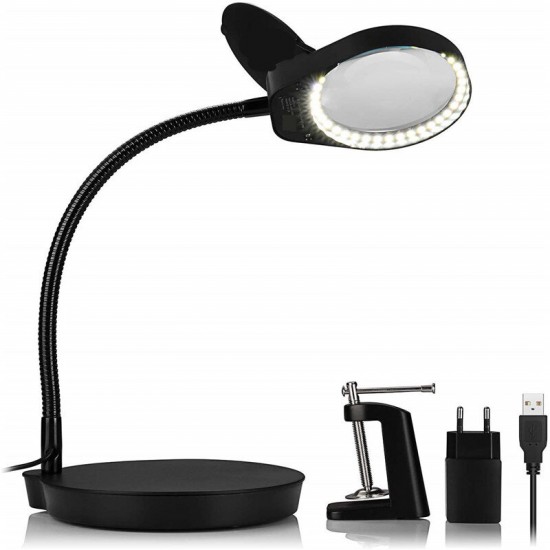 PD-4S Clamp Desktop 2 in 1 USB Magnifier Lamp with 38pcs Led Lights 8x Magnifying Glass for PCB Inspection Reading and Handcrafts PD-4S Clamp Desktop 2 in 1 USB Magnifier Lamp with 38pcs Led Lights 8x Magnifying Glass for PCB Inspection Reading and Handcrafts