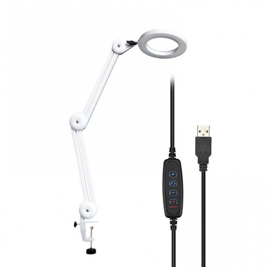 YG-809-2 5X Magnifying Lamp Illuminated Desktop Magnifier LED Lamp with 84mm Clamp Swivel Arm or Reading with Dust Cover Care Tools YG-809-2 5X Magnifying Lamp Illuminated Desktop Magnifier LED Lamp with 84mm Clamp Swivel Arm or Reading with Dust Cover Care Tools