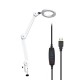 YG-809-2 5X Magnifying Lamp Illuminated Desktop Magnifier LED Lamp with 84mm Clamp Swivel Arm or Reading with Dust Cover Care Tools YG-809-2 5X Magnifying Lamp Illuminated Desktop Magnifier LED Lamp with 84mm Clamp Swivel Arm or Reading with Dust Cover Care Tools