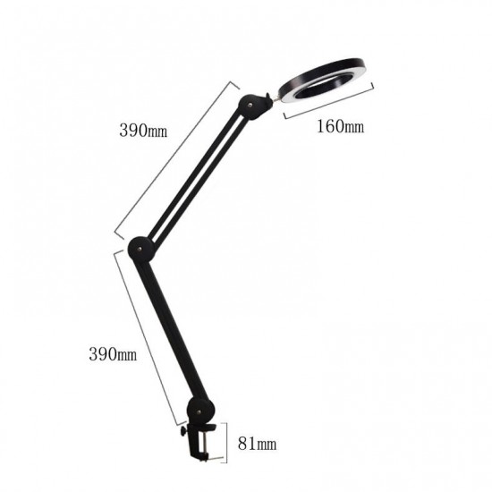 YG-810-1 5X 780mm Magnifying Lamp Illuminated Desktop Magnifier LED Lamp with 81mm Clamp Swivel Arm or Reading with Dust Cover Care Tools YG-810-1 5X 780mm Magnifying Lamp Illuminated Desktop Magnifier LED Lamp with 81mm Clamp Swivel Arm or Reading with Dust Cover Care Tools