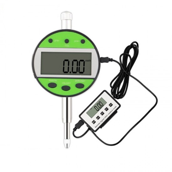 0-12.7/25.4mm Remote Dual Screen Digital Display Dial Indicator with LCD Display Box Automobile Inspection Tooling