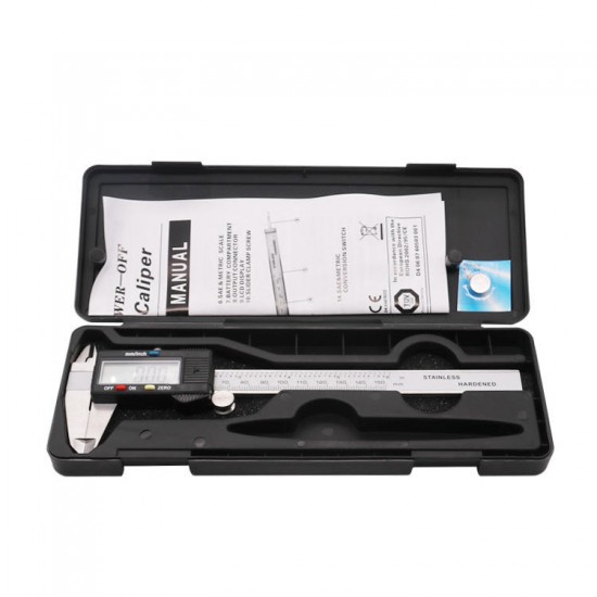 0-150MM Electronic Digital Caliper with Extra Large LCD Screen 0 - 6 Inches Inch/Fractions/Millimeter Conversion