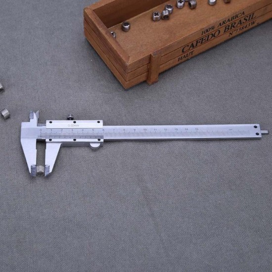 0-150mm 0.02mm Carbon Steel Metal Vernier Caliper Gauge Measurement Calipers Micrometer Measuring Tools