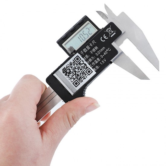 0-150mm Digital Caliper 6'' Left-handed Vernier Caliper Metric/Inch Stainless Steel Electronic Micrometer Measuring Instrument