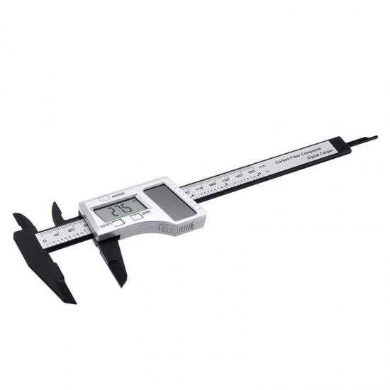 150mm Digital Ruler Digital Caliper Solar Power Carbon Fiber Ruler Measuring Tool 150mm Digital Ruler Digital Caliper Solar Power Carbon Fiber Ruler Measuring Tool