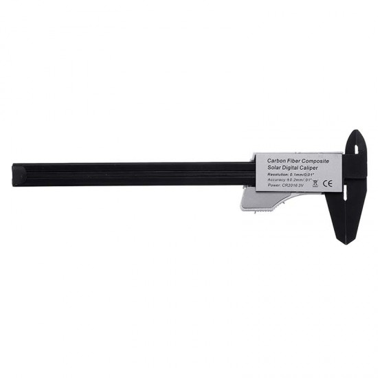 150mm Digital Ruler Digital Caliper Solar Power Carbon Fiber Ruler Measuring Tool 150mm Digital Ruler Digital Caliper Solar Power Carbon Fiber Ruler Measuring Tool