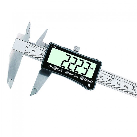 150mm Stainless Steel Digital Caliper IP54 Coolant Proof Digital Caliper Full-screen LCD Display