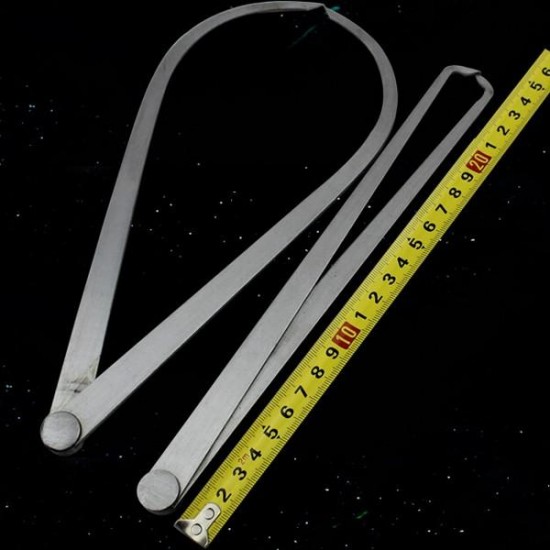 2pcs 250mm Length Firm Joint Metal Measurement Inside Outside Caliper Silver 2pcs 250mm Length Firm Joint Metal Measurement Inside Outside Caliper Silver