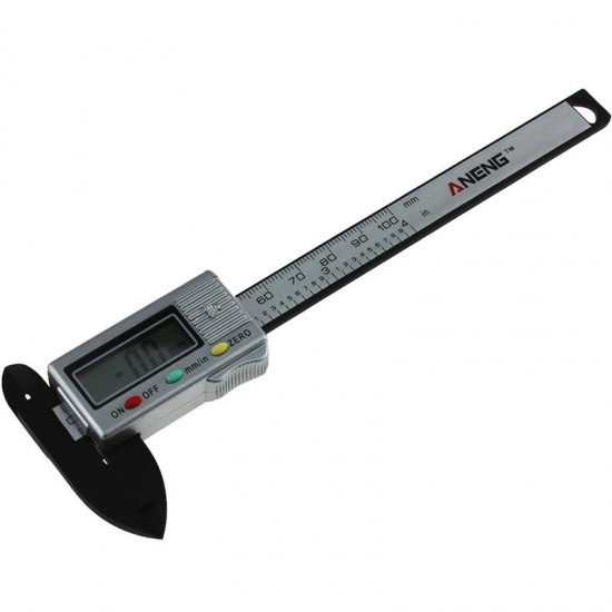 0-100mm 4inch LCD Digital Electronic Vernier Caliper Gauge Micrometer Carbon Fiber