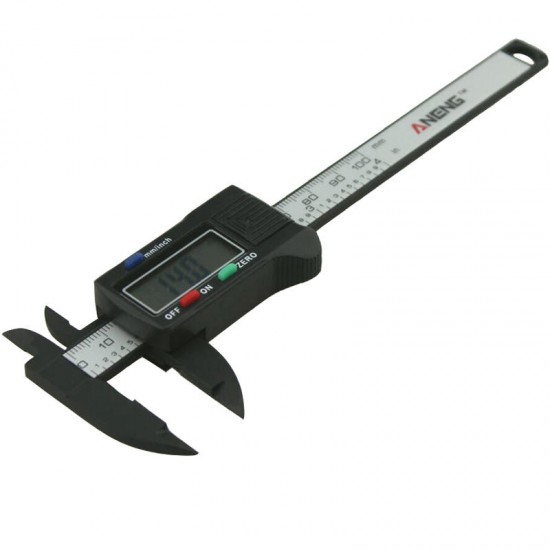 100mm 4inch LCD Digital Caliper Vernier Micrometer Electronic Carbon Fiber