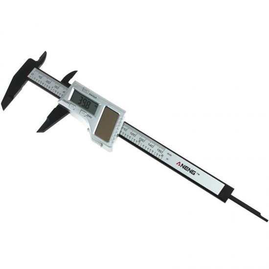150mm 6inch Solar Power Digital Vernier Caliper Carbon Fiber Composite Micrometer Gauge Meter Widescreen Measuring Tool 150mm 6inch Solar Power Digital Vernier Caliper Carbon Fiber Composite Micrometer Gauge Meter Widescreen Measuring Tool