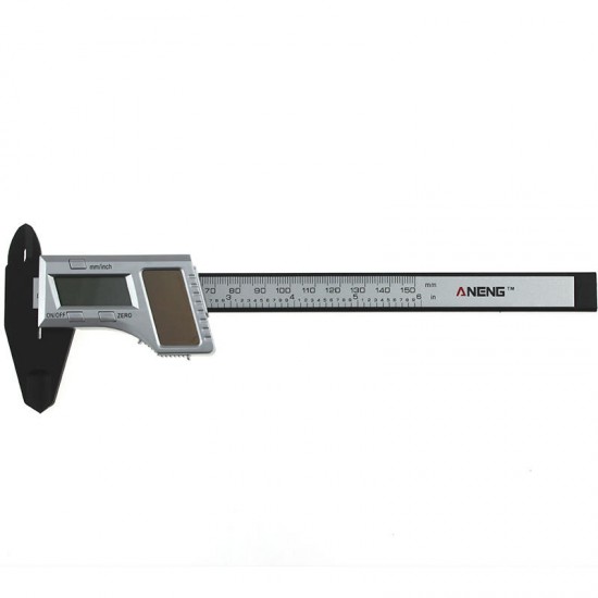 150mm 6inch Solar Power Digital Vernier Caliper Carbon Fiber Composite Micrometer Gauge Meter Widescreen Measuring Tool 150mm 6inch Solar Power Digital Vernier Caliper Carbon Fiber Composite Micrometer Gauge Meter Widescreen Measuring Tool