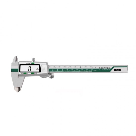 Digital Stainless Steel Caliper 150mm 6 Inches Inch/Metric/Fractions Conversion 0.01mm Resolution with Box
