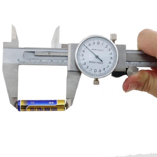 Metric Gauge Measuring Tool Dial Caliper 0-150mm/0.02mm Shock-proof Stainless Steel Precision Vernier Caliper