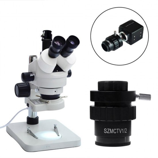 0.5X C-mount Lens 1/2CTV Adapter For Stereo Zoom Microscope Camera Microscopio Accessories